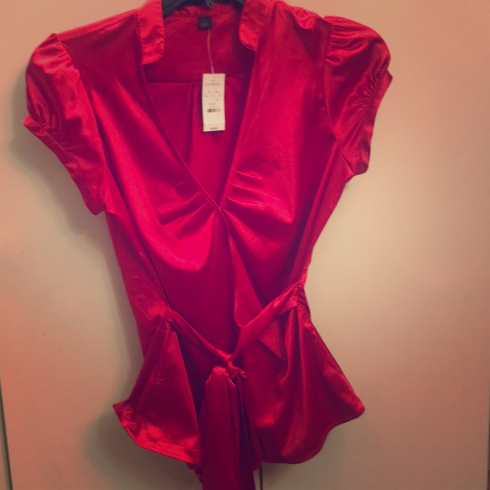Express wraparound blouse.